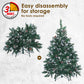 Snowy Christmas Tree Xmas Pine Cones 4Ft 120cm 390 tips + Bauble Balls