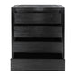 Tofino 4pc King Bed Suite Bedside Tallboy Bedroom Furniture Package - Black