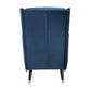 Vivian Accent Sofa Arm Chair Fabric Uplholstered Lounge Couch - Navy