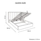 Prado Gas Lift Queen Bed Frame Non-woven Fabric MDF KD Slats