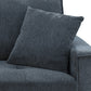 2 Seater Sofa Set Polyester Fabric Charcoal Multilayer Two Pillows Individual Pocket Spring