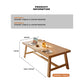 1.4M Solid Wood Dining Table Square Dining Table Dining Table Kitchen Furniture