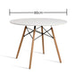 Wood Dining Table for 2-4 People,80cm DIA Modern Round Kitchen Table with Wood Legs for Dining Room, Living Room and Kitchen