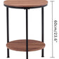 Wooden 2-Tier Side Table/Small Bedside Table/Round Sofa End Table for Living Room, Bedroom