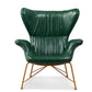 Vintage Butterfly Armchair with Gold Steel Legs Green