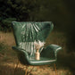 Vintage Butterfly Armchair with Gold Steel Legs Green