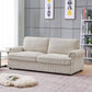 PHEBE 3 Seater Sofa bed with Separate Foam Mattress- Corduroy Cream