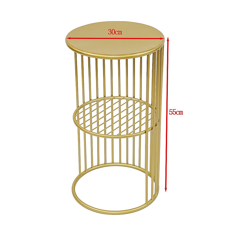 Round Side Table Bedside Bedroom Lounge Furniture