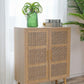 TWO DOOR RATTAN CABINET