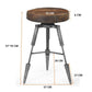 TRIPOD LEATHER WIND UP STOOL