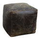 VINTAGE LEATHER OTTOMAN