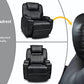 Recliner Lift Heat Massage Armchair Sofa Leather 2 Motor Chair Black