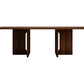 Walnut Melamine Dining Table 6 Seater