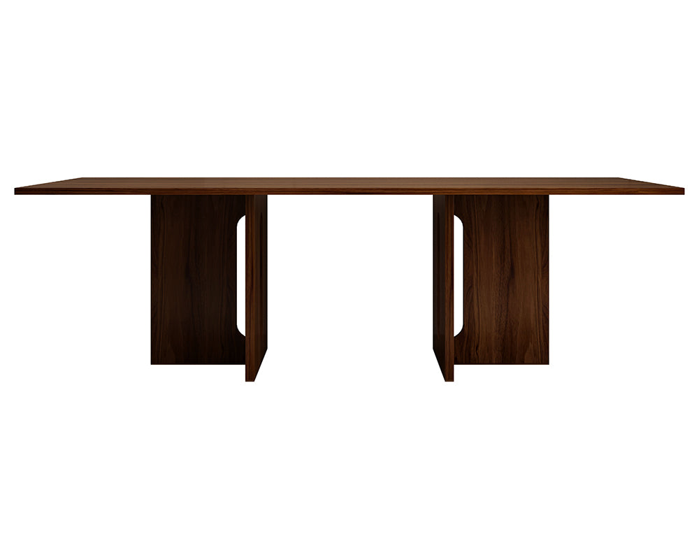 Walnut Melamine Dining Table 8 Seater