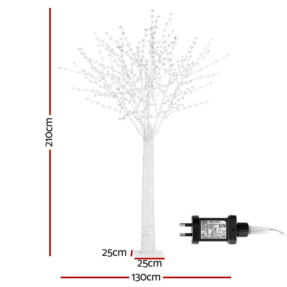 2.1M Christmas Tree 780 LED Lights Cherry Blossom Trees Jingle Jollys