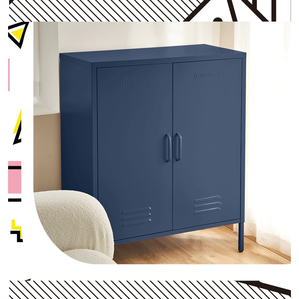 ArtissIn Buffet Sideboard Metal Cabinet - SWEETHEART Blue