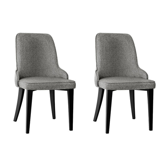 Artiss Dining Chairs Fabric Grey Set of 2 Domus