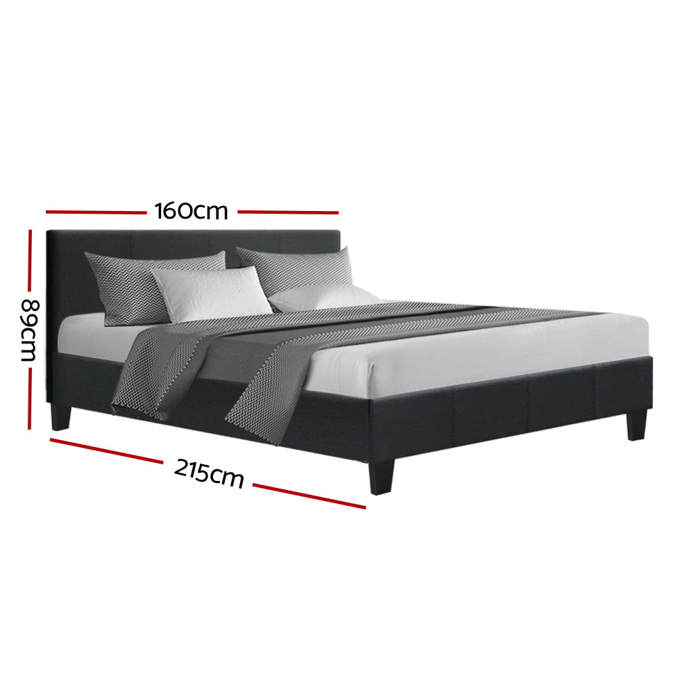 Artiss Bed Frame Queen Size Charcoal NEO