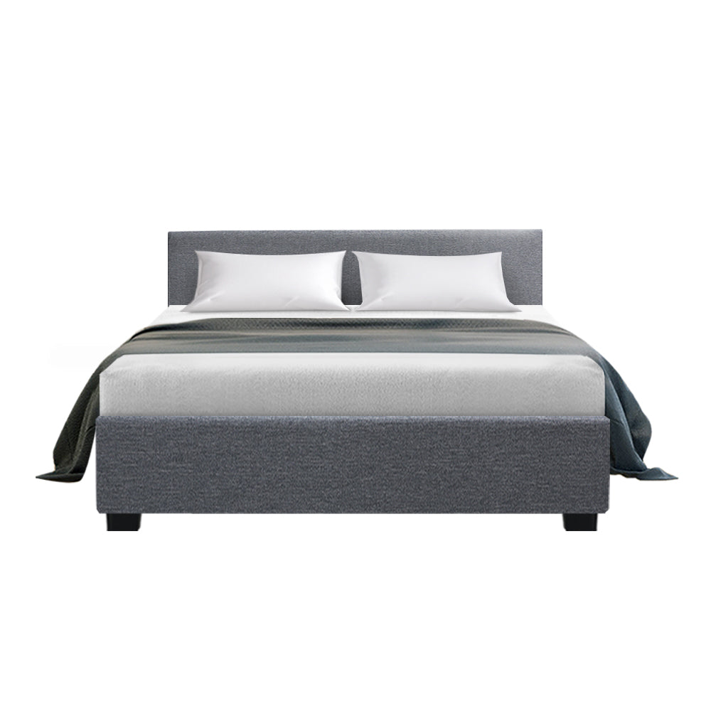 Artiss Bed Frame Double Size Gas Lift Grey NINO