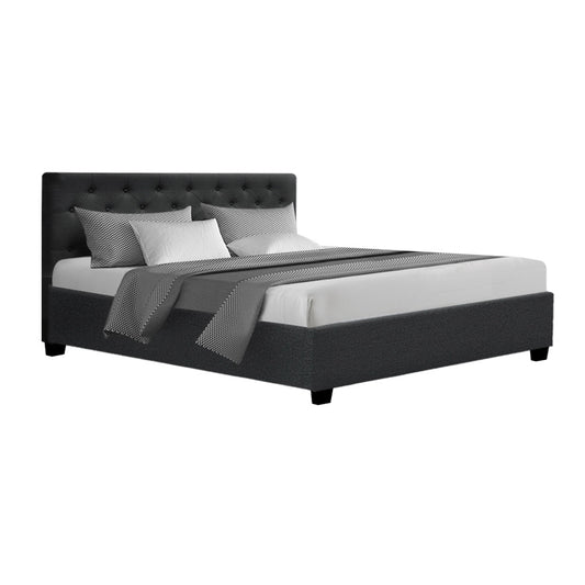 Artiss Bed Frame Queen Size Gas Lift Charcoal VILA