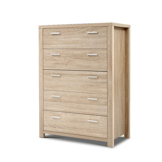 Artiss 5 Chest of Drawers - MAXI Pine