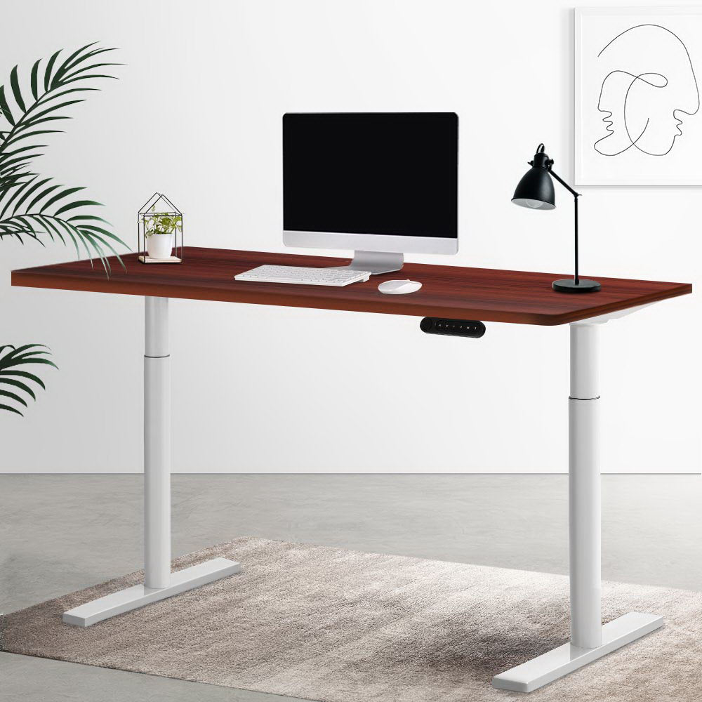 Artiss Standing Desk Motorised Electric Dual Motor 140CM Walnut