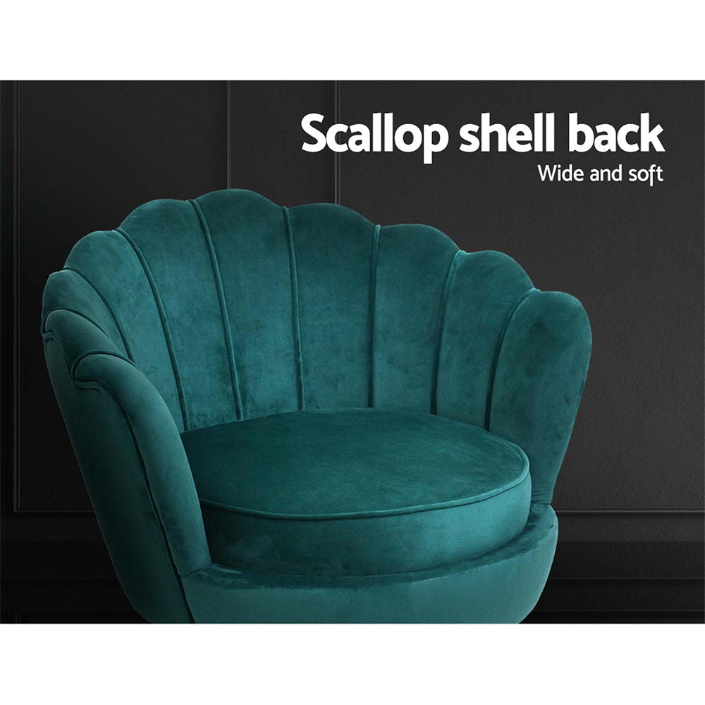 Artiss Armchair Velvet Green Callista