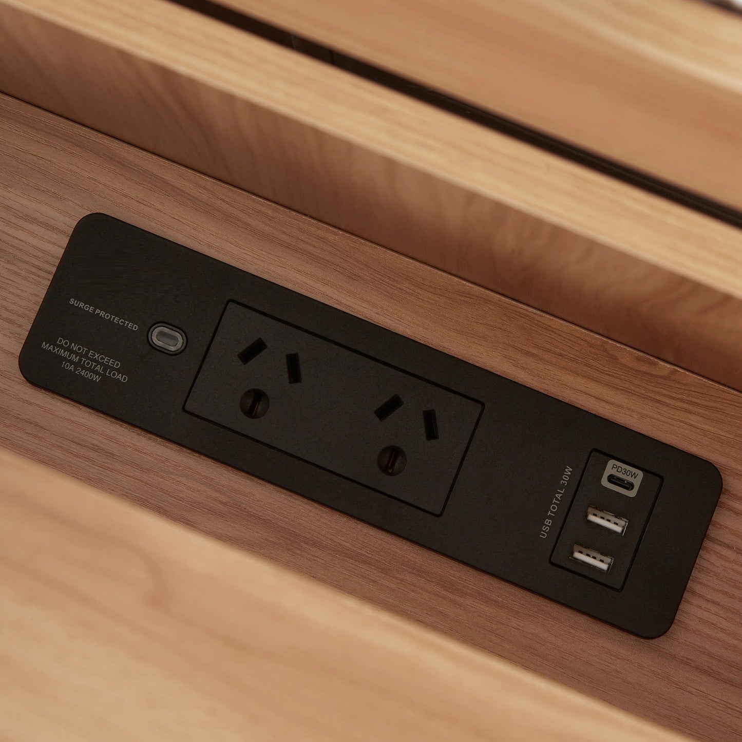 Bedside Table with Powerboard & USB Ports