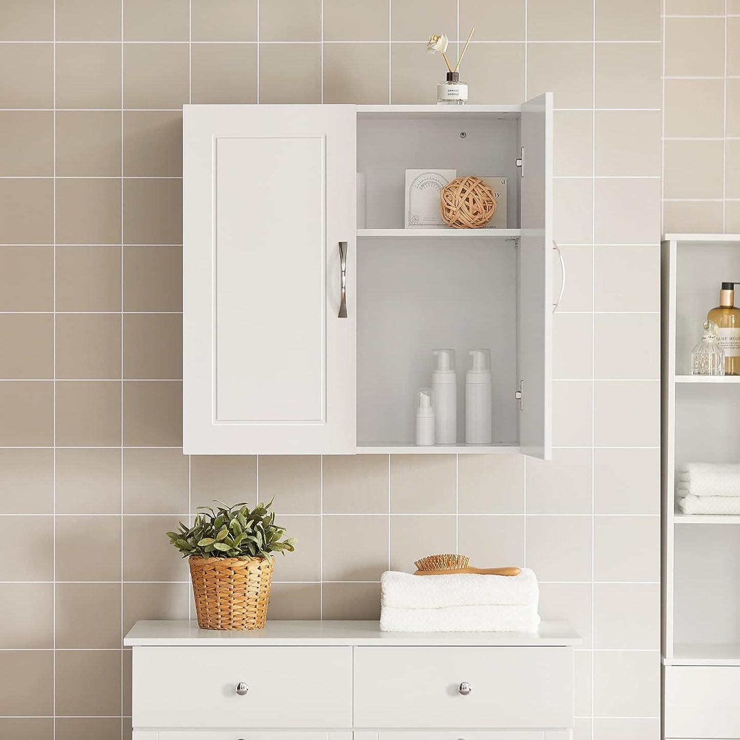 Wall Cabinets Storage, White