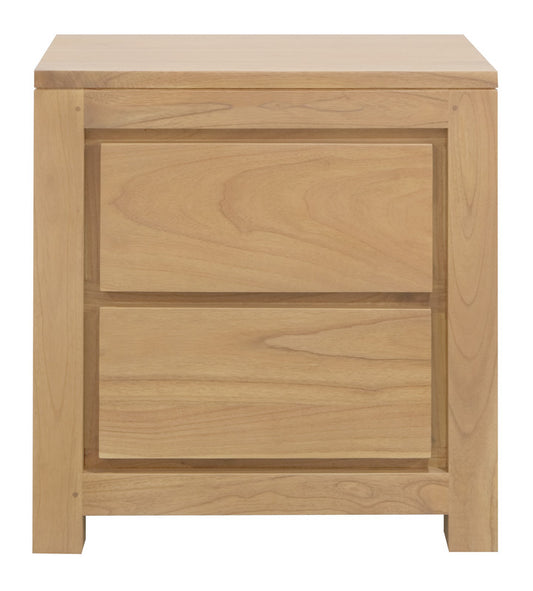 Amsterdam Solid White Cedar 2 Drawer Bedside (Natural)