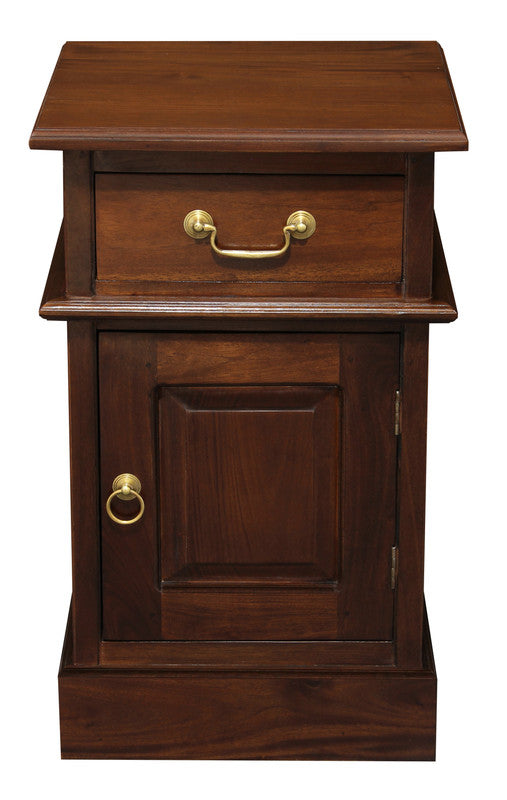 Tasmania 1 Solid Door 1 Drawer Bedside (Mahogany)