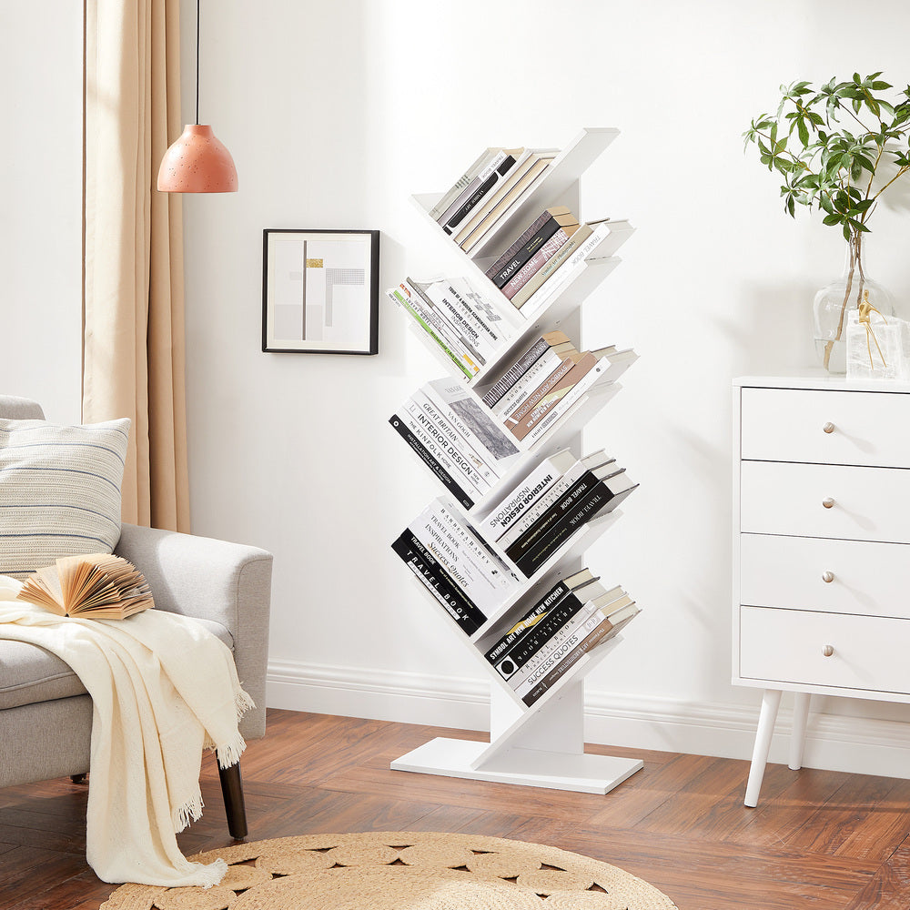 VASAGLE Tree Bookshelf 8 Tier White LBC11WTV1 LBC11WTV1