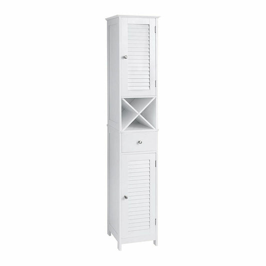 VASAGLE Floor Cabinet with 2 Doors and Shelves White BBC69WT