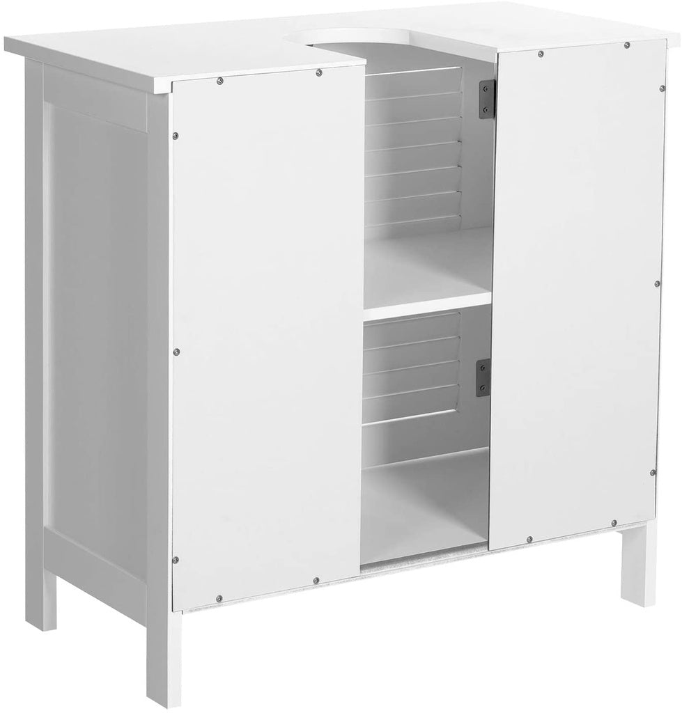 VASAGLE Under Sink Cabinet with 2 Doors White BBC05WT