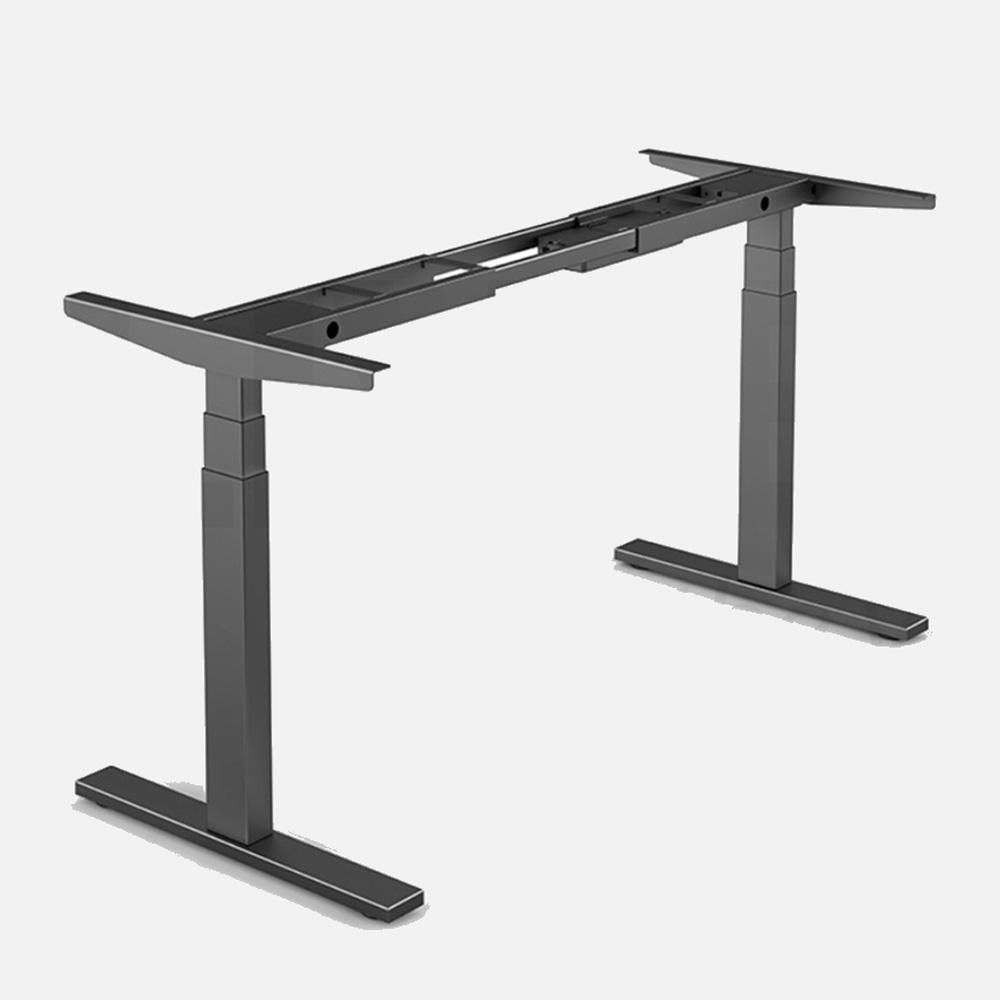 140cm Standing Desk Height Adjustable Sit Stand Motorised Grey Single Motor Frame Maple Top