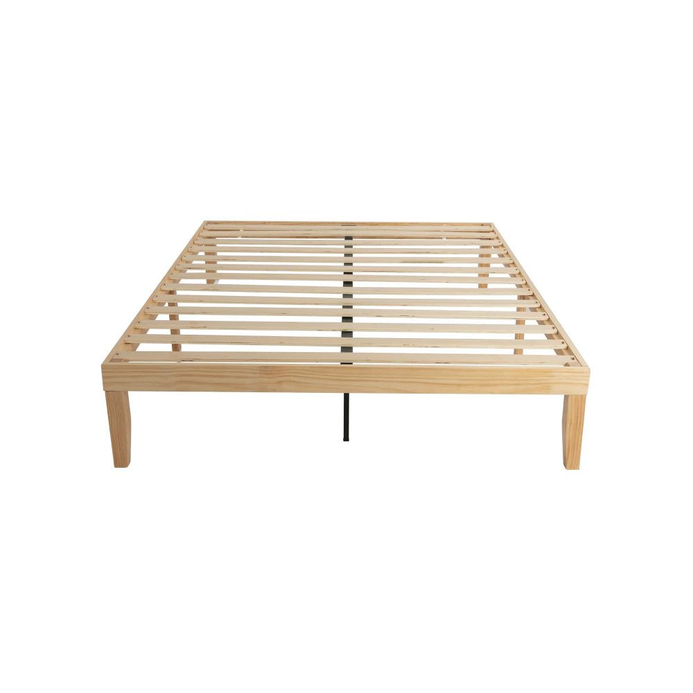 Warm Wooden Natural Bed Base Frame – King Single