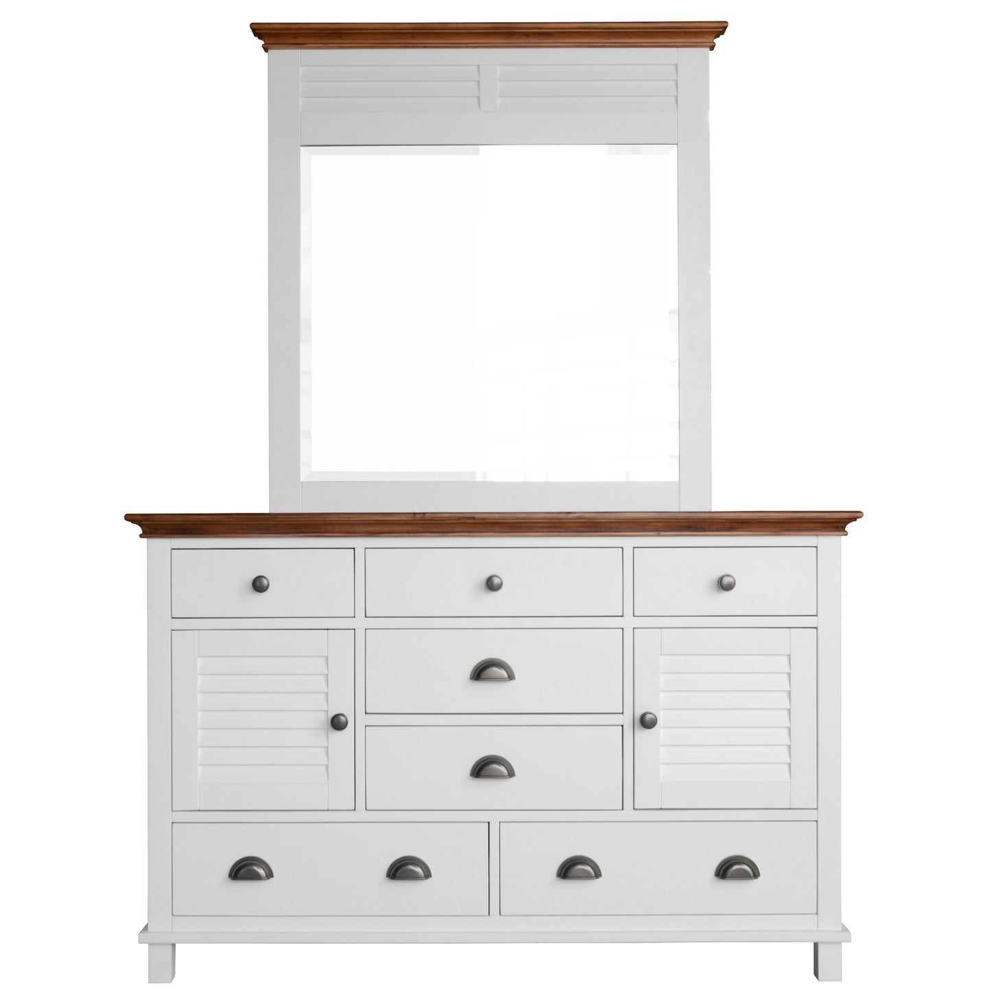 Virginia Bedside Dresser 3pc Bedroom Set Drawers Nightstand Storage Cabinet -WHT