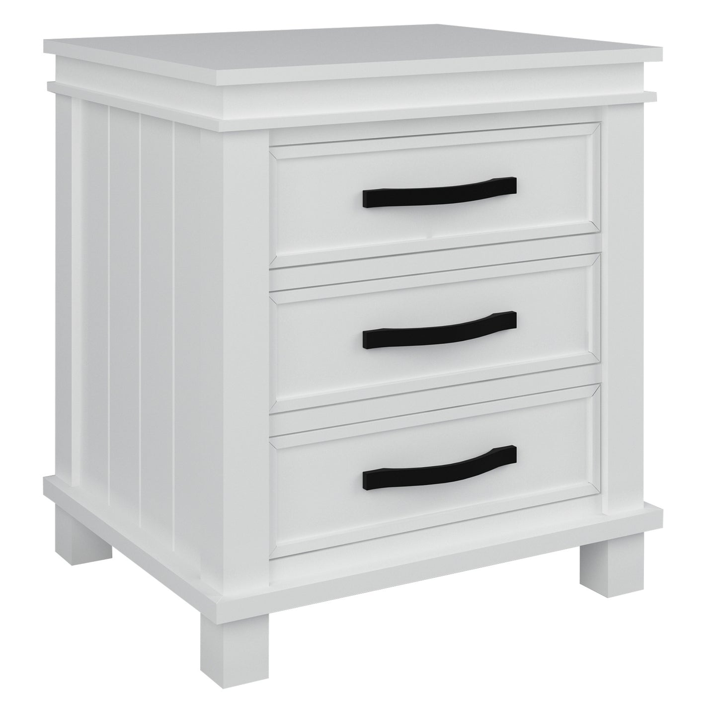 Lily 4pc Queen Bed Suite Bedside Tallboy Bedroom Furniture Package - White