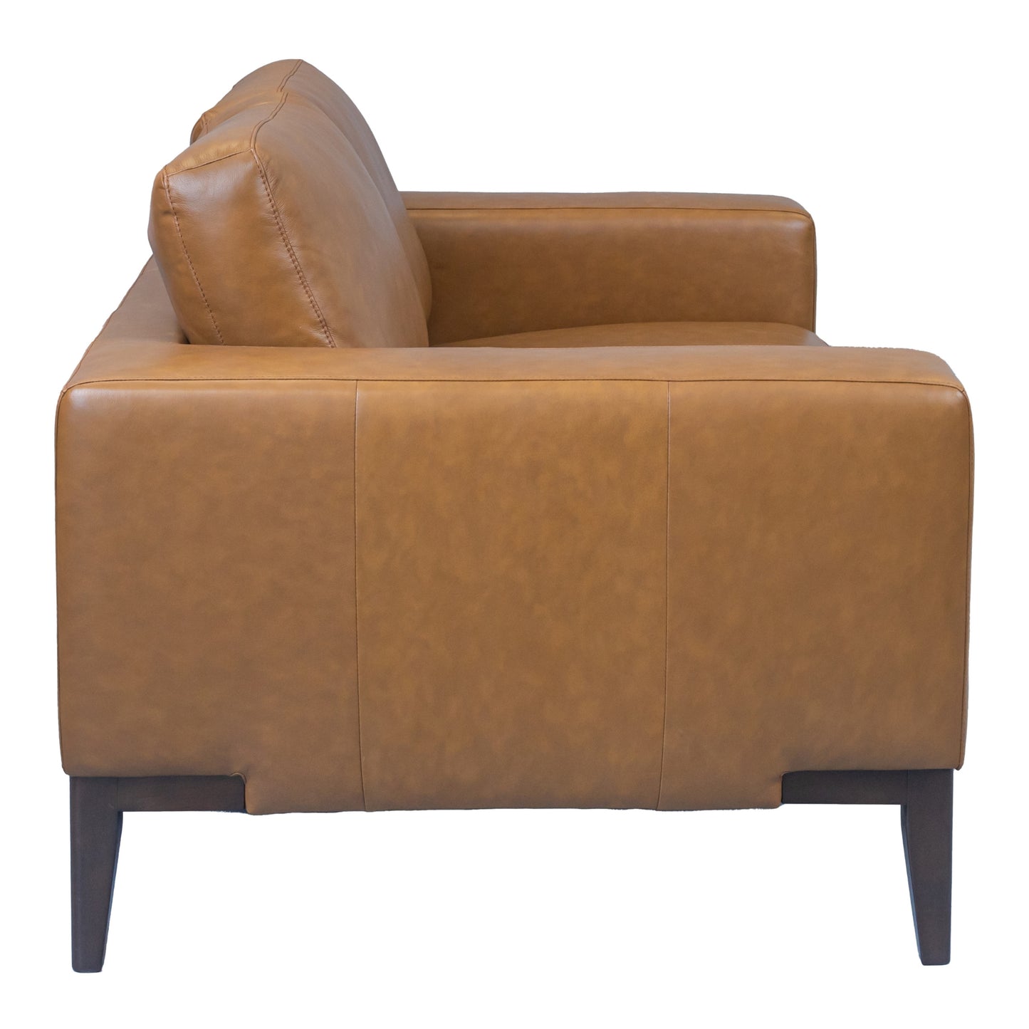 Lorenzo 2 Seater Sofa Leather Upholstered Lounge - Tan