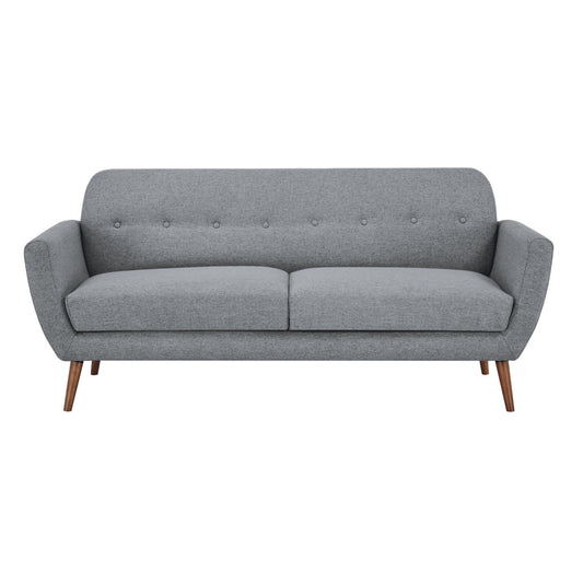 Lilliana 3 Seater Sofa Fabric Uplholstered Lounge Couch - Light Grey