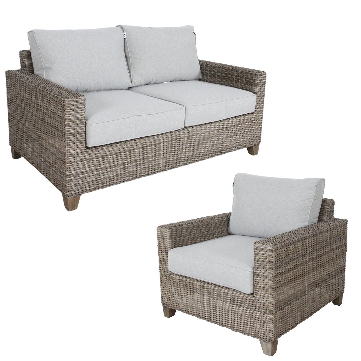 Sophy 2+1 Seater Wicker Rattan Outdoor Sofa Chair Lounge Set