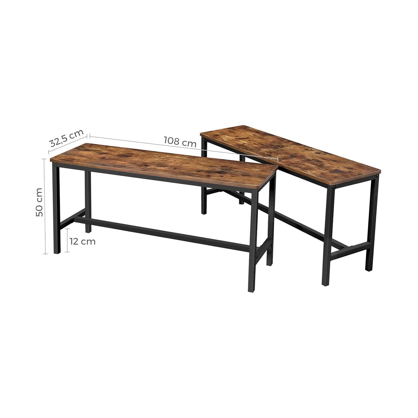 VASAGLE Set of 2 Dining Benches