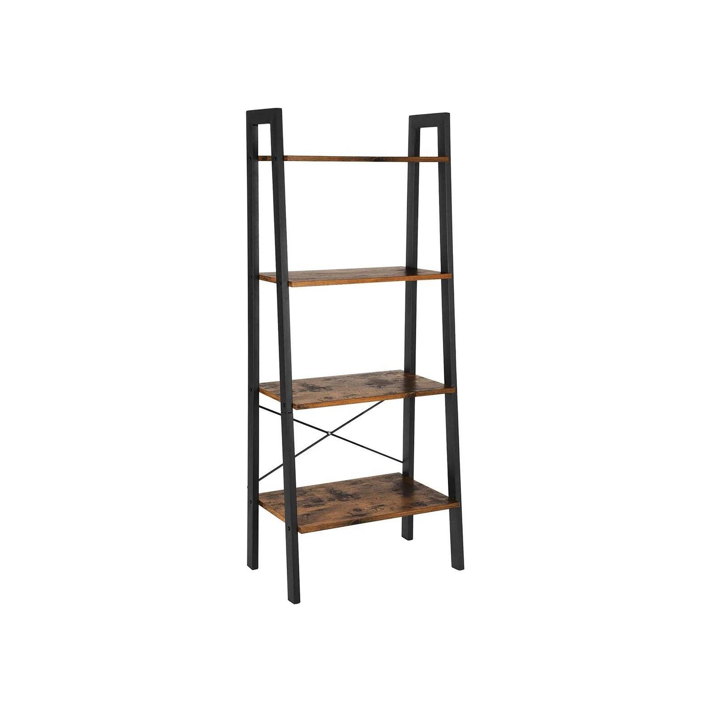 VASAGLE 4 Tier Ladder Shelf Rustic Brown