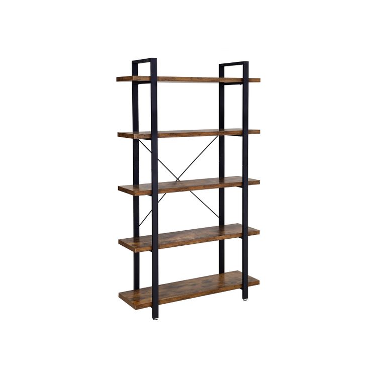 VASAGLE Bookshelf 5-Tier Industrial Stable Bookcase