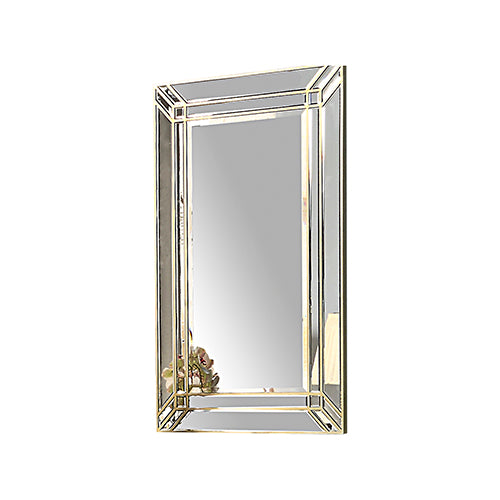 Wall Mirror MDF Construction Rectangular Shape Silver Colour