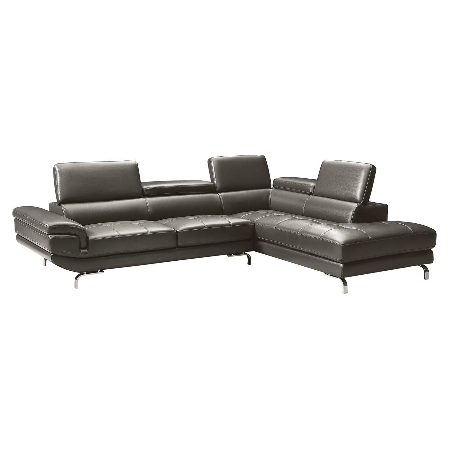 Vienna Sofa Faux Leather 5 Seater Grey