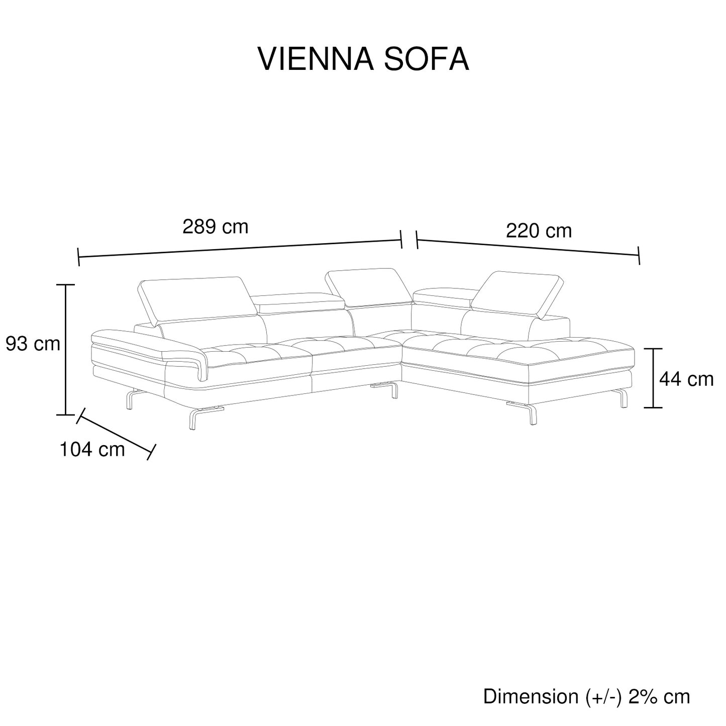 Vienna Sofa Faux Leather 5 Seater Grey