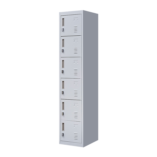 6-Door Locker for Office Gym Shed School Home Storage