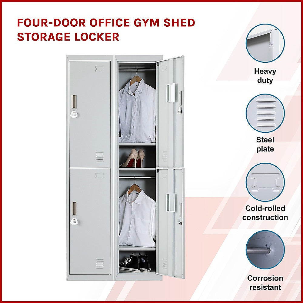 Four-Door Office Gym Shed Storage Locker