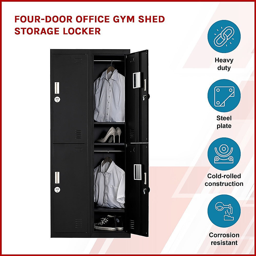 Four-Door Office Gym Shed Storage Locker